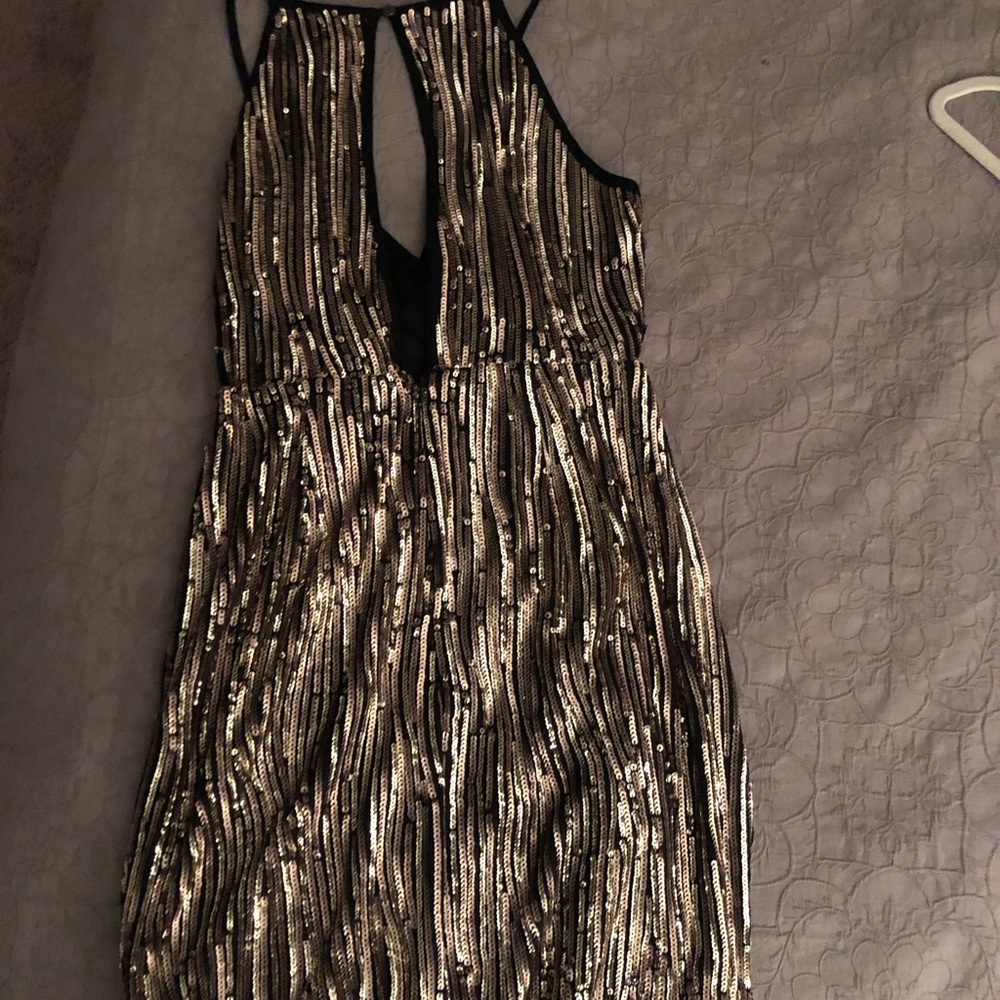 GB Gianni Bini Womens Juniors Dress Sequin Embellished Short Holiday Cocktail